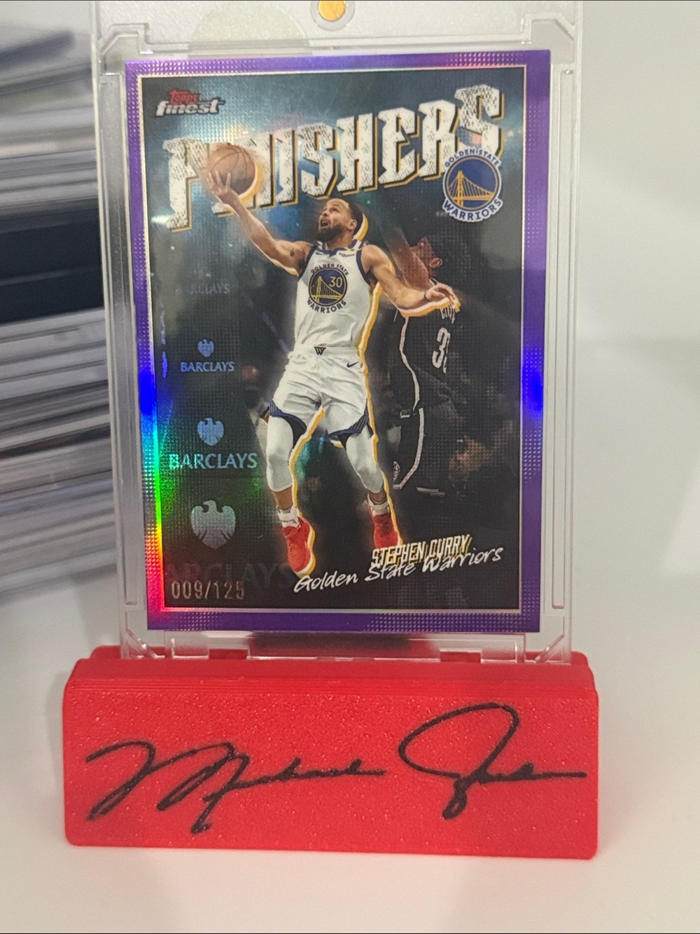 Stephen Curry - Topps Finest Finishers numbered 009/125 - Refractor